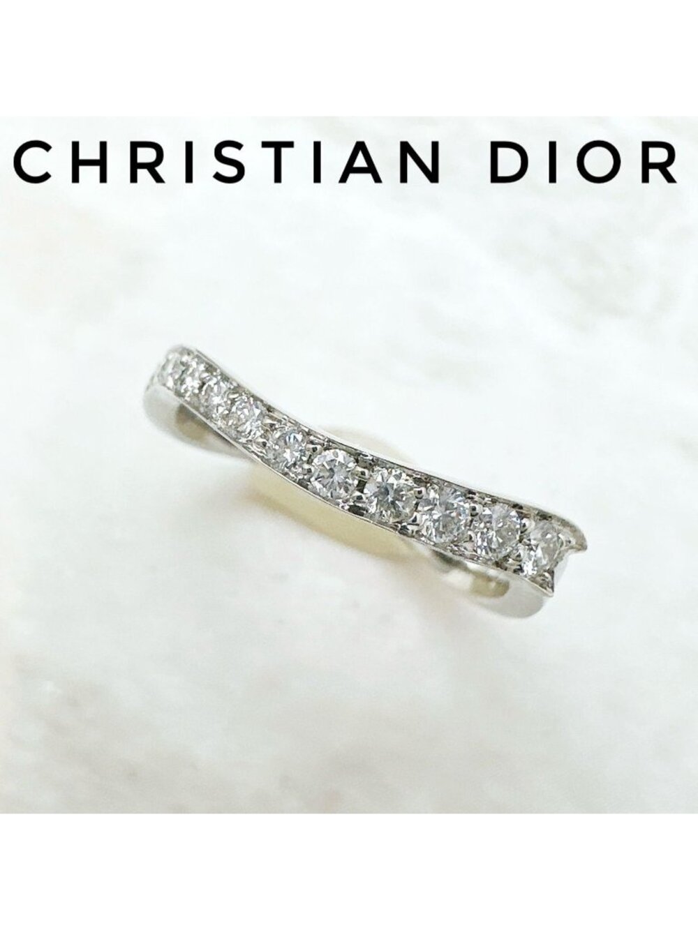 Dior Diamond White Gold Ring - Picture 1 of 7